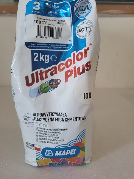 Ultrawytrzymała Fuga elastyczna cementowa Mapei Ultracolor Plus 100 biała